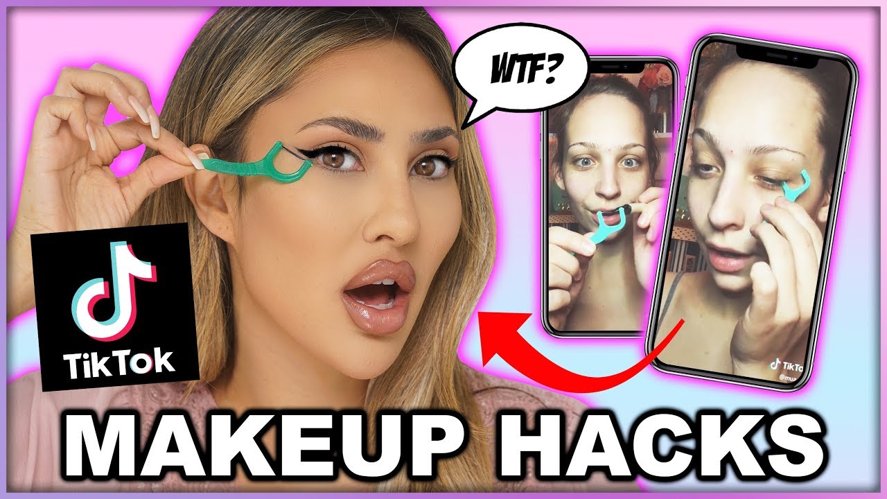 TRYING VIRAL TIKTOK MAKEUP HACKS | BrittanyBearMakeup - YouTube