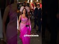 Jhanvi kapoor in pink saree arrives for the Anant ambani’s Engagement.