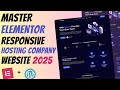 😍Master ELEMENTOR: Build a Responsive WEB HOSTING WEBSITE  from Scratch | Wordpress Tutorial 2025