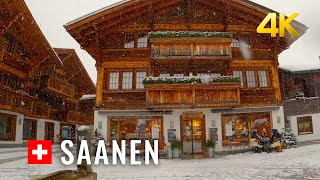 Snowy Walk in Saanen, Switzerland