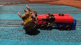 Transformers Rise of the Beasts Scourge vs Optimus Prime | Stop-Motion