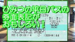 ひみつの平日パス 2022.02.02