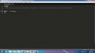 PHP array reverse Function