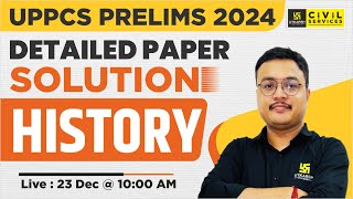 UPPCS Prelims 2024 | History | Detailed Paper Analysis | Answer Key | By Chanchal Sir |UPPCS Utkarsh