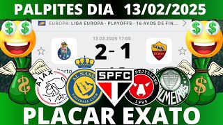 Palpites de Futebol para hoje 13 02 2025 Placar Exato#futebol@alienpalpites