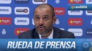 Rueda de prensa de Nuno tras el RCD Espanyol (1-0) Valencia CF