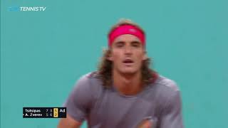 Stefanos Tsitsipas v Alex Zverev: Brilliant Points \u0026 Winning Moment | Madrid Open 2019