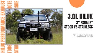 Toyota Hilux 3” Performance Exhaust: STAINLESS VS STOCK!