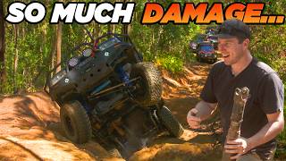 STRANDED with no drive on WILDEST 4WD Track.. who gets towed out? Glasshouse Mountains gone wrong!
