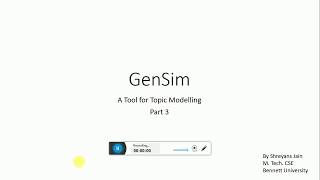 Tutorial on GenSim, a tool for Topic Modelling (Part 3)