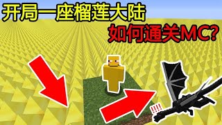 我的世界：开局一座榴莲大陆，如何通关MC？【煞神吖】