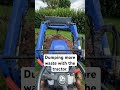 dumping waste with the iseki compact tractor tractor lawnmowing lawnmower lawncare tractorvideo