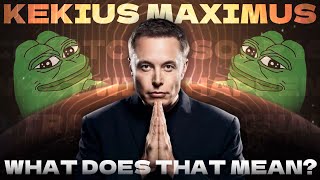 Elon Musk's 'Kekius Maximus' - The REAL Reason Behind His Frog Profile 🐸 | HUGE Crypto Signal?