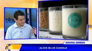 Going Green: Alice Blue Candle