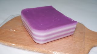 Purple Sweet Potato Layer Cake / Kuih Lapis | 紫薯椰汁糕