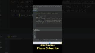 🔥Sum of digits in a number in #python #shorts #programming #coding #interview @pythonvibes_