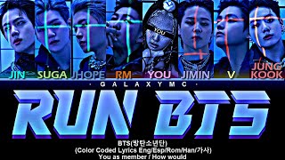 BTS(방탄소년단) '달려라 방탄(Run BTS)' (Color Coded Lyrics Eng/Esp/Rom/Han/가사) (8 Members ver.)【GALAXY MC】