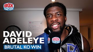 David Adeleye Instant Reaction To Vicious 1st Round Knockout Of Sol Dacres