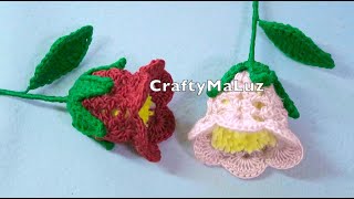 CROCHET TUTORIAL Como Hacer Rosas a Ganchillo Fáciles | Rosas tejidas paso a paso