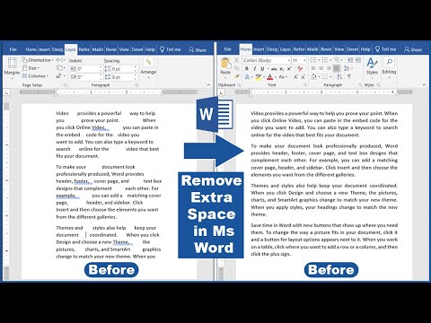 How to Remove Extra Spaces in Ms Word Just 1 Click || Ms Word Space Remove Between Words