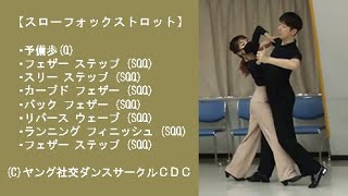 社交ダンス スローフォックストロット A03 フェザーステップとバックフェザー ステップ動画 競技ダンス