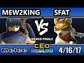 CEO Dreamland 2017 SSBM - FOX MVG | Mew2King (Marth) Vs. CLG | SFAT (Fox) Smash Melee Grand Finals