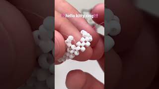 hello kitty ring tutorial🎀 #diy #tutorial #beaded