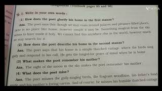 7th std English question answer Navneet digest 4.4 HOME SWEET HOME