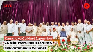 LIVE: 24 Ministers Are Being Inducted Into The Siddaramaiah Cabinet In Karnataka