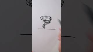 The fastest way to draw a Tornado! 🌪️ #art #drawing #tornado