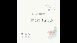 2023.1.6　甲子【大事な核はどこなのか】お母さん専門の算命士　石川郁子