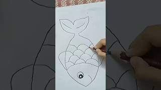 How To Draw A Fish For Kids || Fish Drawing 🐟 #shorts #trending #youtubeshorts #ytshorts #viralvideo