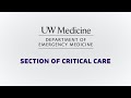 UW Dept. of Emergency Medicine: Section of Critical Care