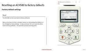 Resetting an ABB ACH580 Variable Frequency Drive to factory defaults.