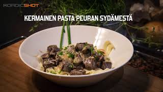 Kermainen pasta peuran sydämestä