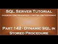 Dynamic SQL in Stored Procedure