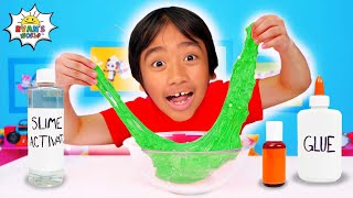 Fun Slime Challenges with Ryan! DIY Slime Experiments!