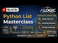 Python List Masterclass 🔥 | Complete Guide from Basics to Advanced | ALOGIC Coding School”