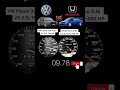 test speed volkswagen vs honda.