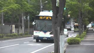 【HD】京成バス・5408 千05(HINO BRC Hybrid) 情報大正門停留所に到着