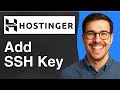 How to add SSH key in Hostinger [2025 Easy Guide]
