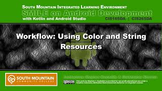 Android 01I - Workflow: Using color and string resources