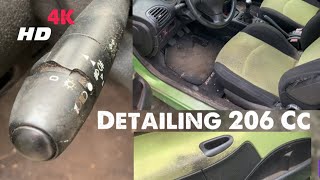 206 Cc Interior Detailing Disaster ever Seen / Hardest Deep cleaning 