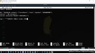 Part 3 - Simple Python script in creating table in MySQL Database