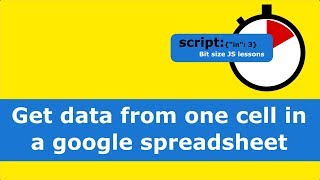 Get data from one cell in a google spreadsheet