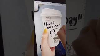 スタバカップにらくがき！#starbucks #shorts #スタバ #asmr