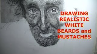 HOW TO Draw REALISTIC white beards and mustaches like a PRO!