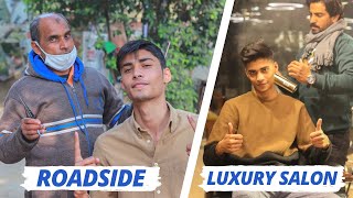 Roadside Haircut Vs Luxury Salon Haircut 🔥| Makeurbest