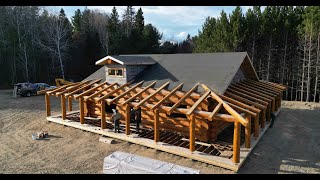 Time-lapse of the installation of a handcrafted log home in Killaloe, ON, Canada