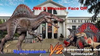 JWE 2 Dinosaur Face Off Spinosaurus vs Spinoceratops and Spinoraptor 2024